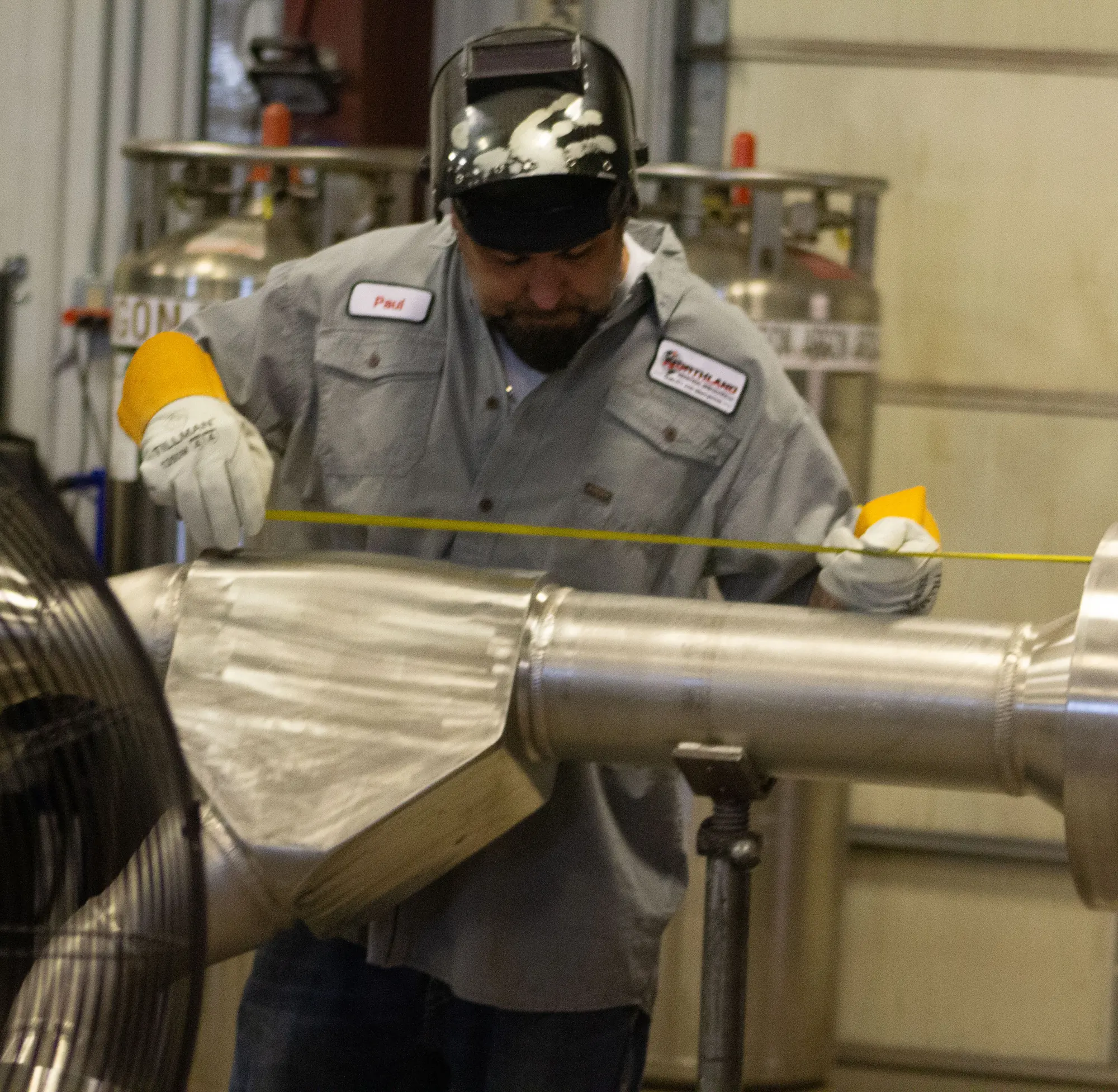 common discharge header fabrication